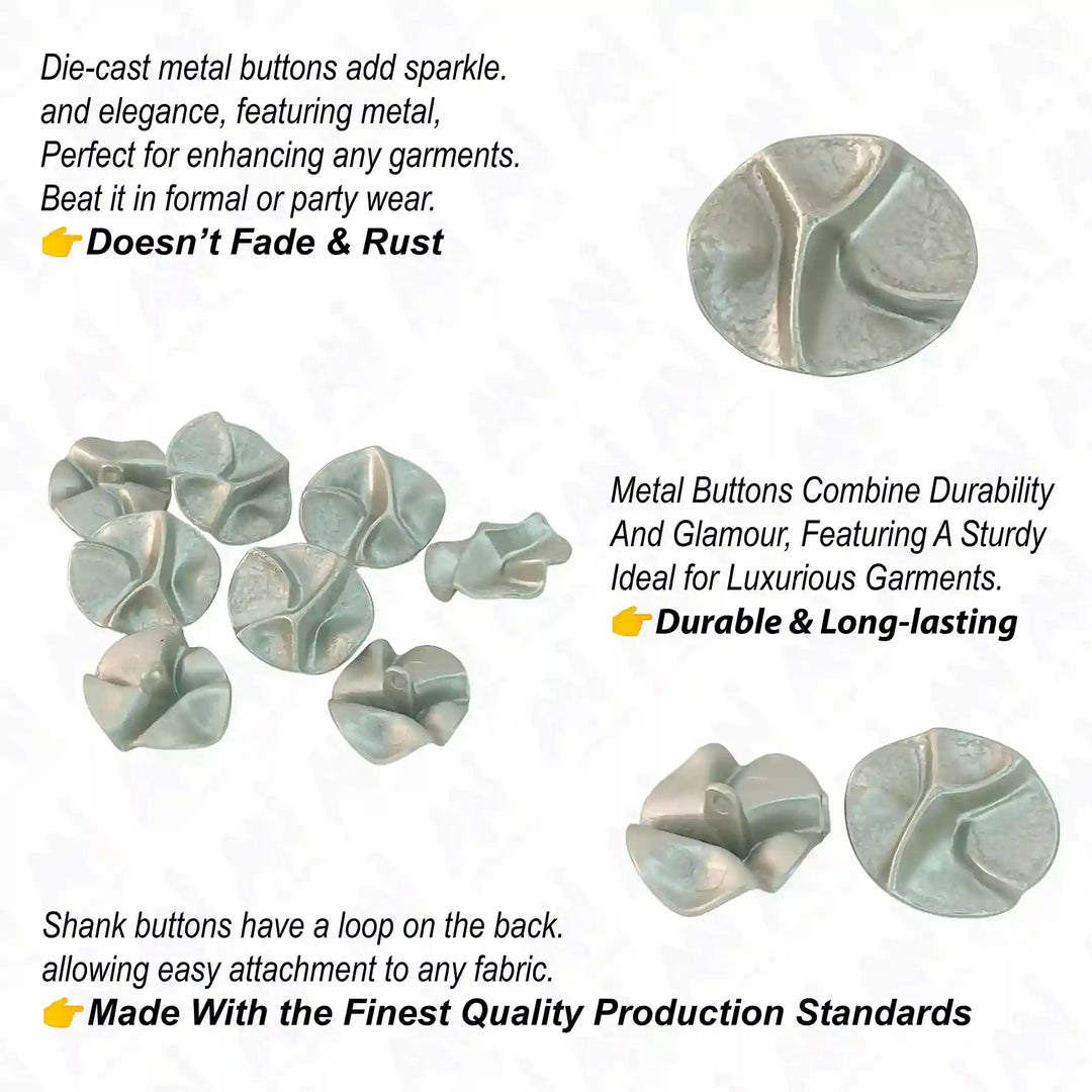 Segmented Silver Button