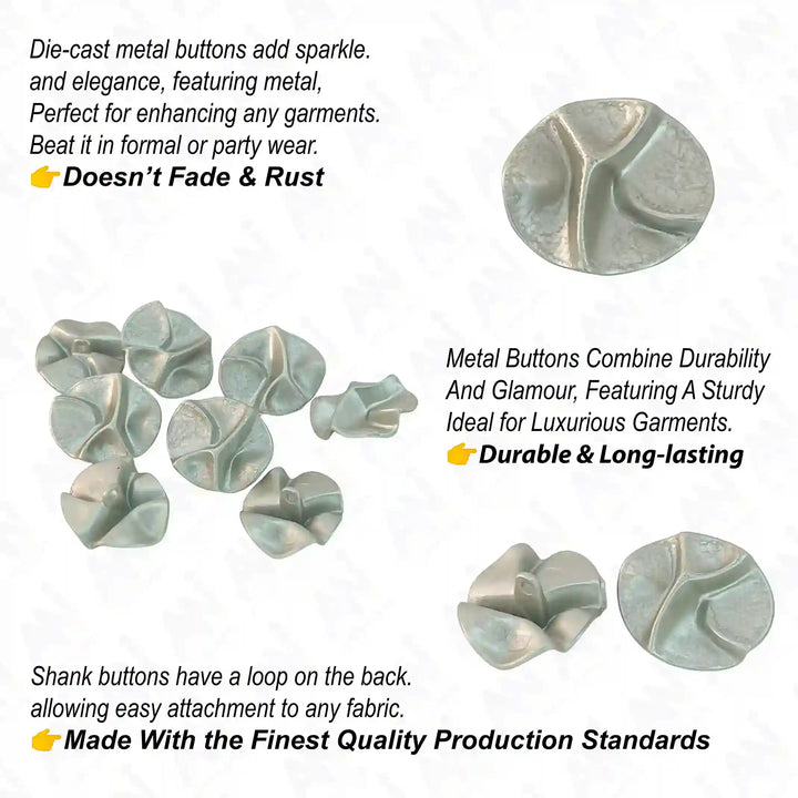 Segmented Silver Button