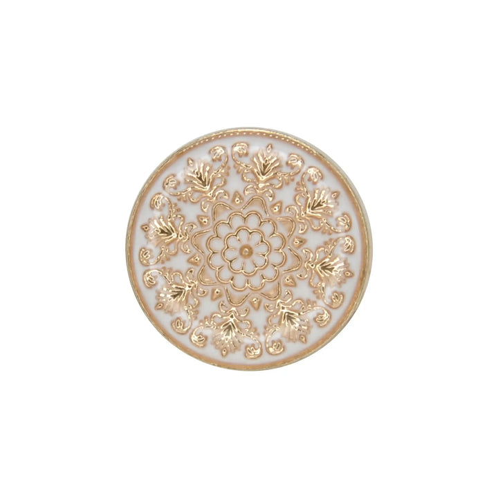 Royal Floral Metal Button | 21mm(34L) & 18mm(28L)