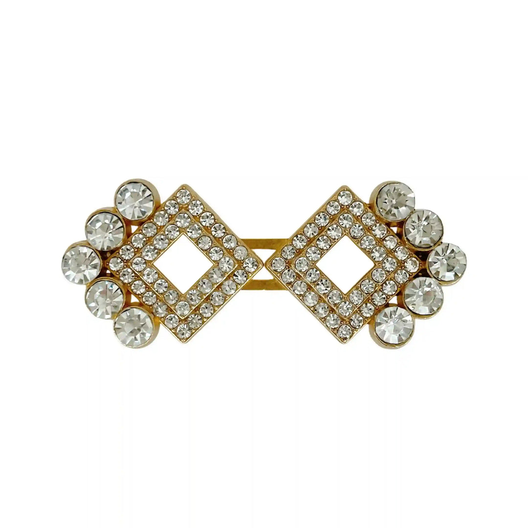 Rhinestone Square Frog Closure Buttons