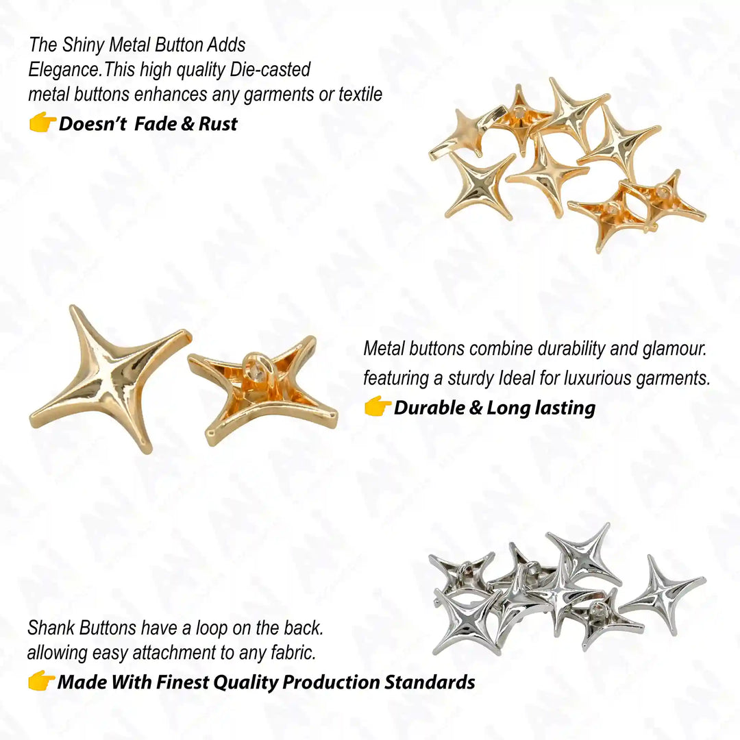 Spinner Star Style 20mm Button