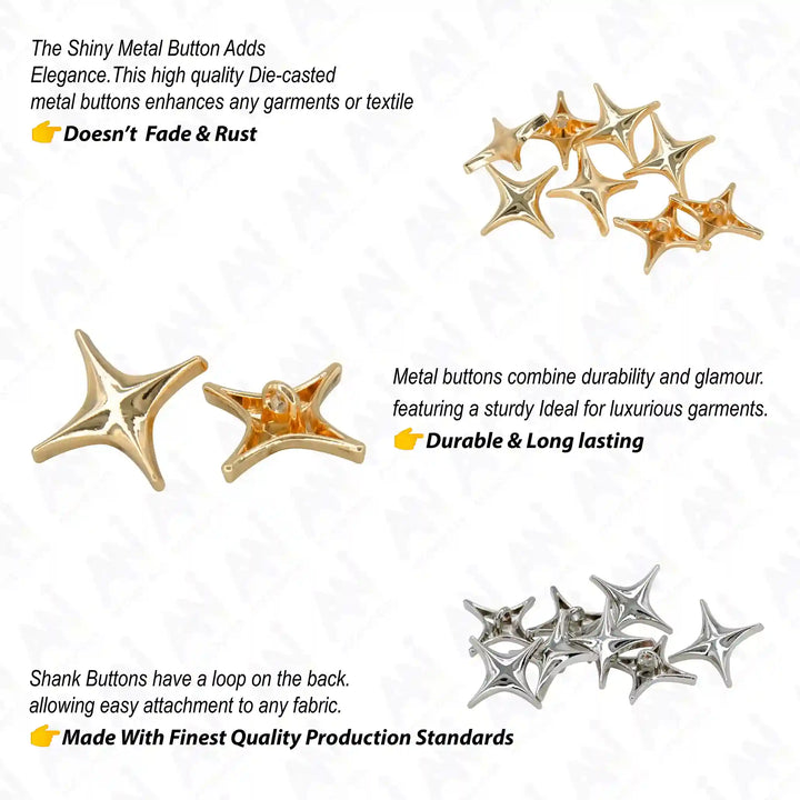 Spinner Star Style 20mm Button