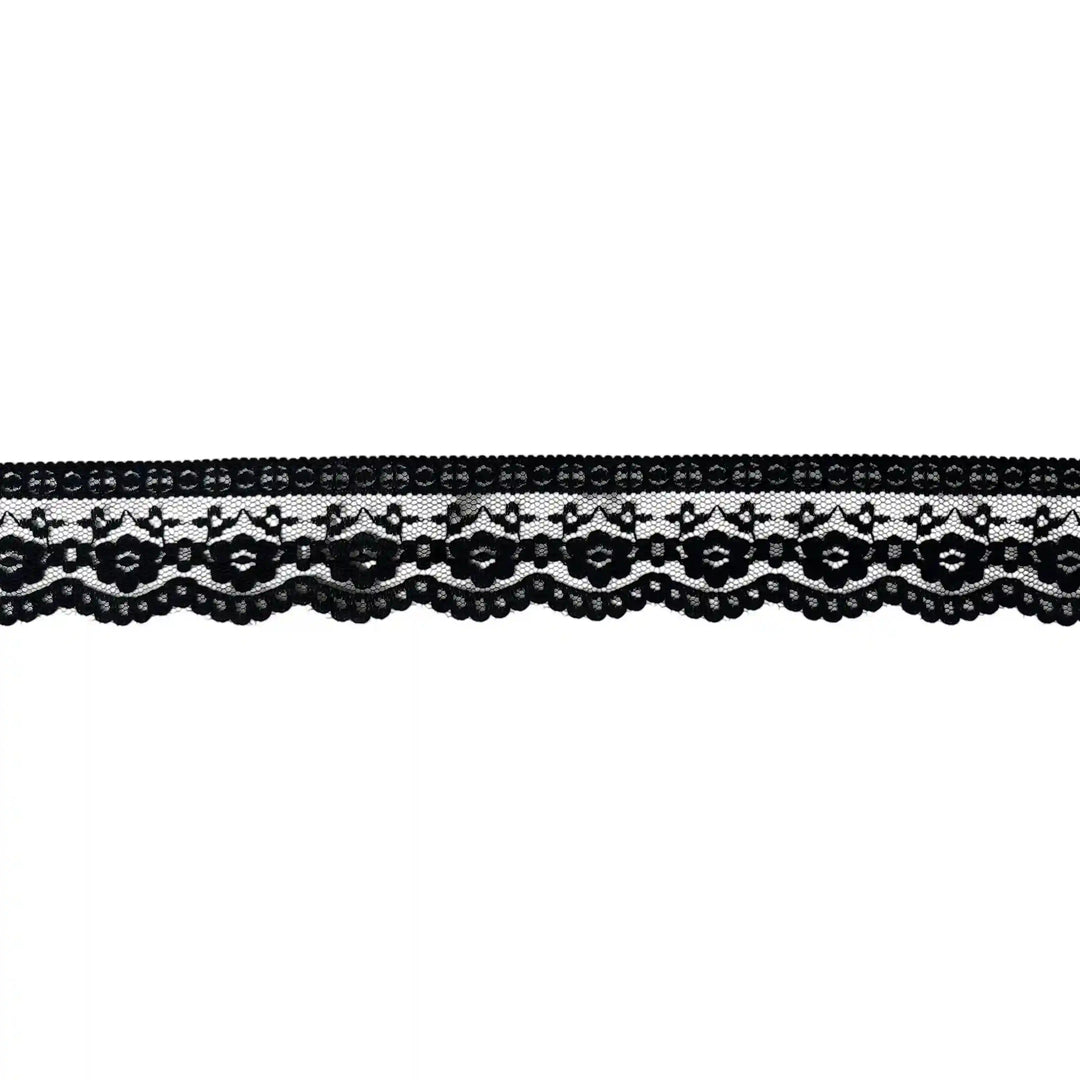 Black Floral Trim Lace | 5 Meters | SKU-B52