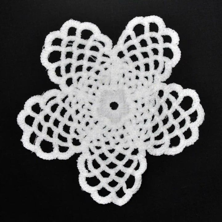 Cut Work Floral Spun Poly Patch