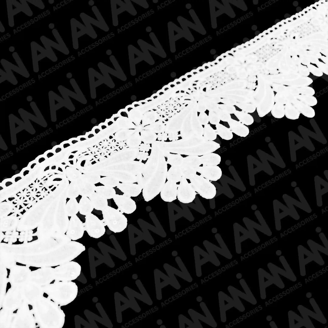 Sequins Latkan intricate design Floral Lace Trim | 2 Meter