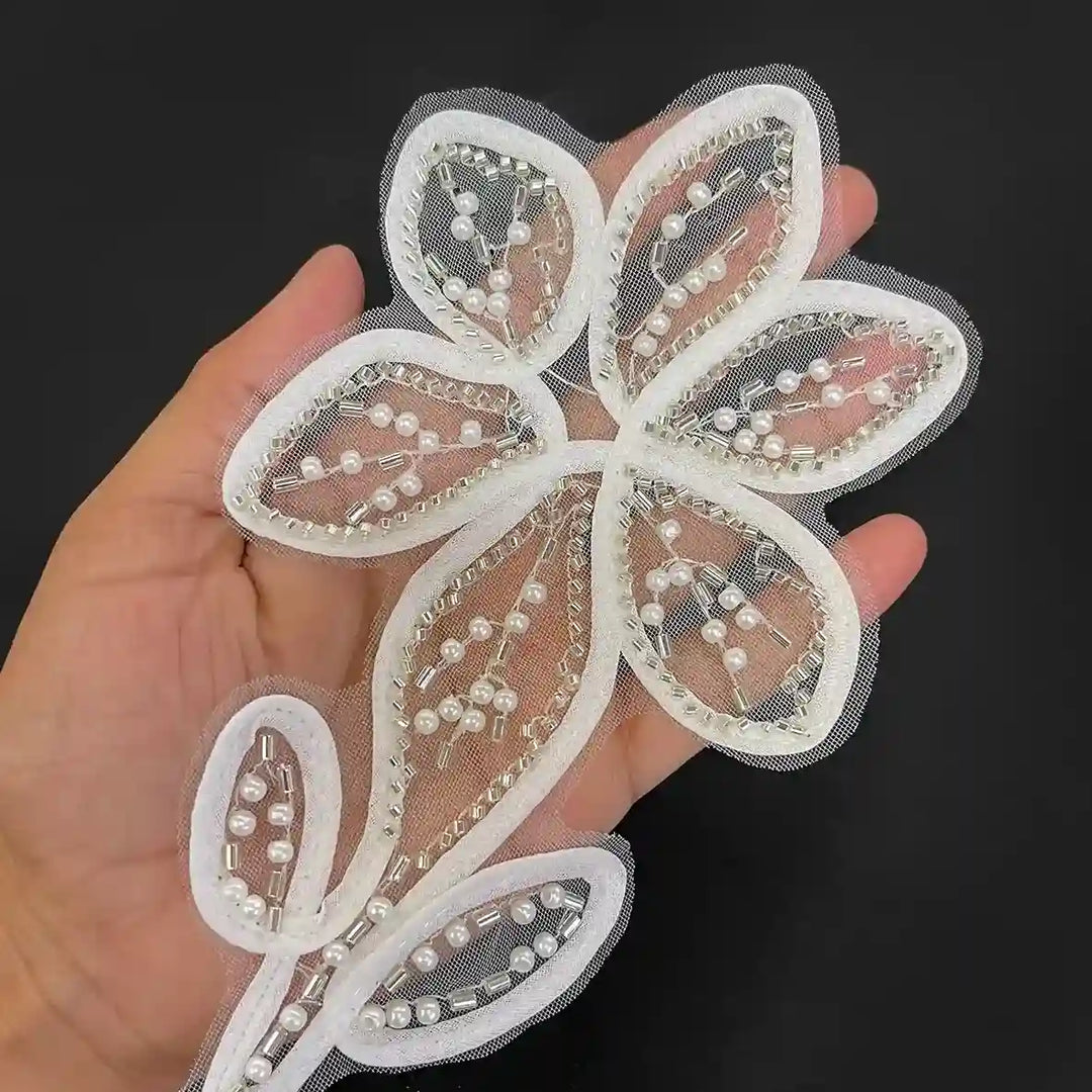 Floral Luminous White Pearls