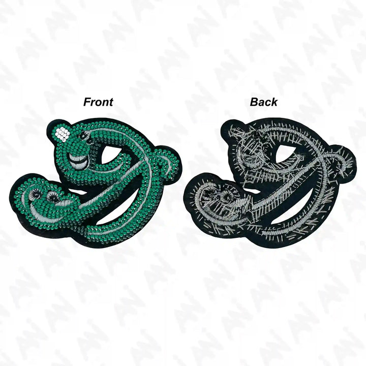 Green Seed Bead Applique