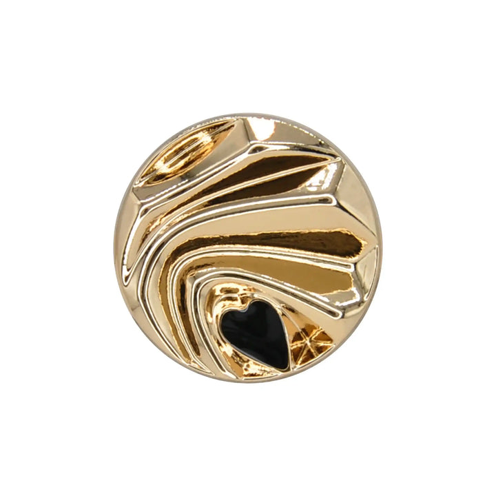 Abstract Wave Designed Metal Button | 18mm (28L), 20mm (32L) & 25mm (40L)