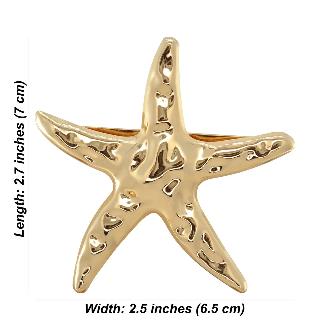 Star Hammered Metal Buckle