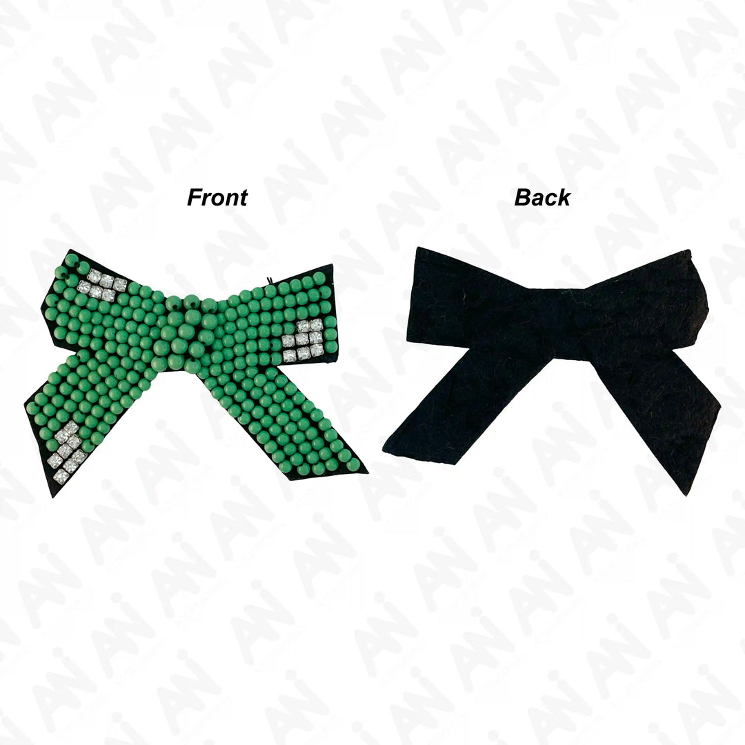 Beaded Bow Sew Patch