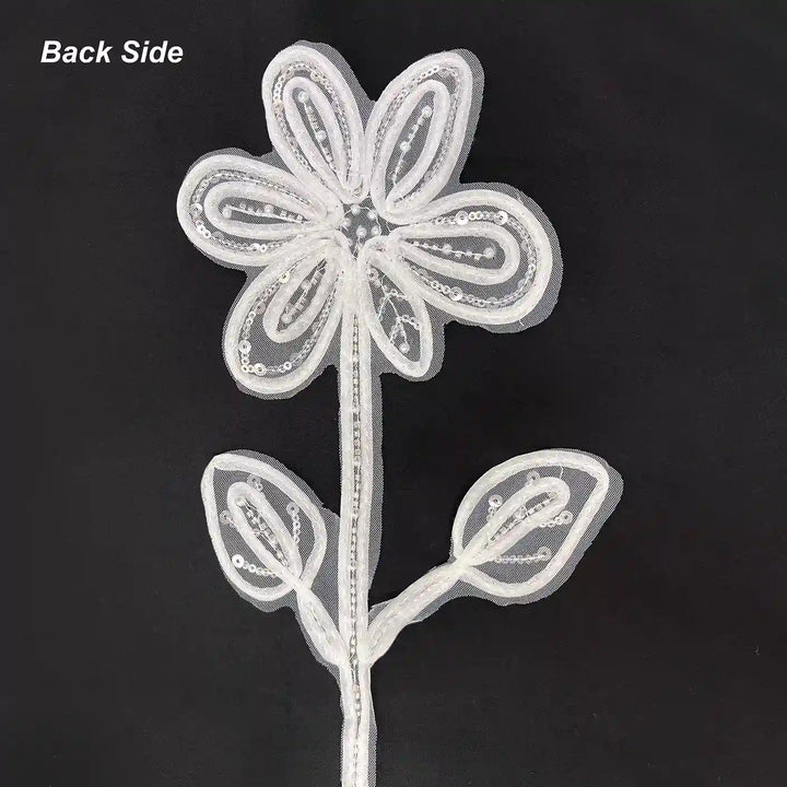 Artisanal Pearl-Encrusted Long-Stem Blossom