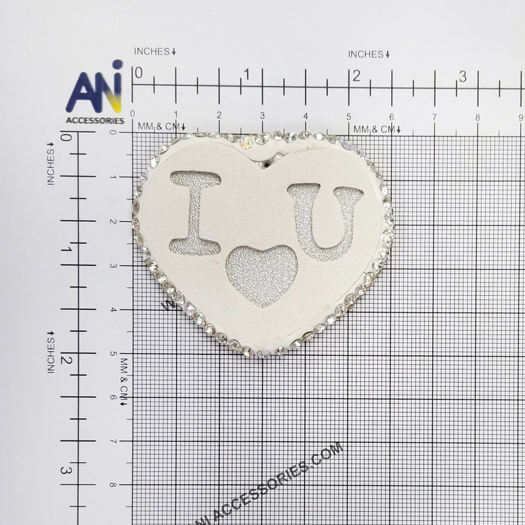 Heat Style Love White Heart Brooch Pin