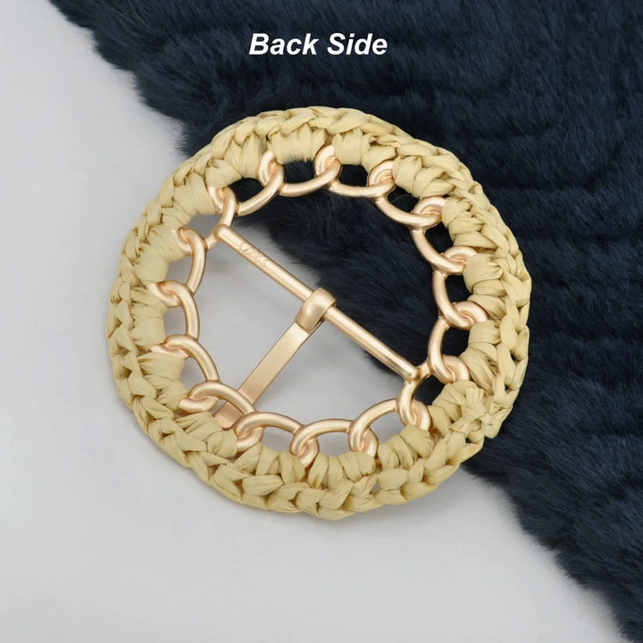 Natural Raffia Buckles