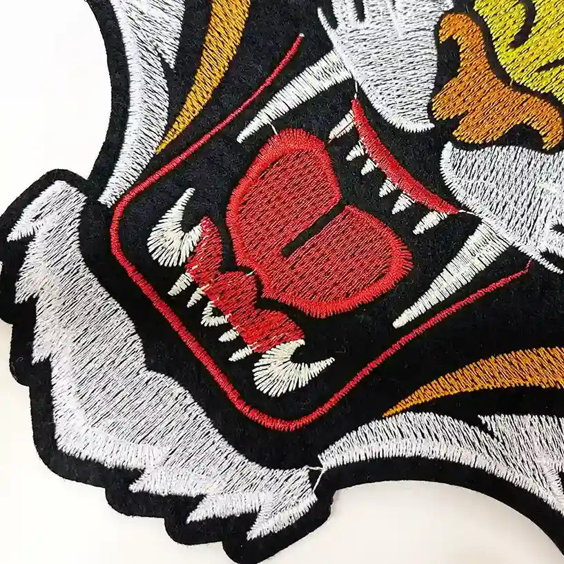 Fierce Roaring Tiger Head Embroidery Patch