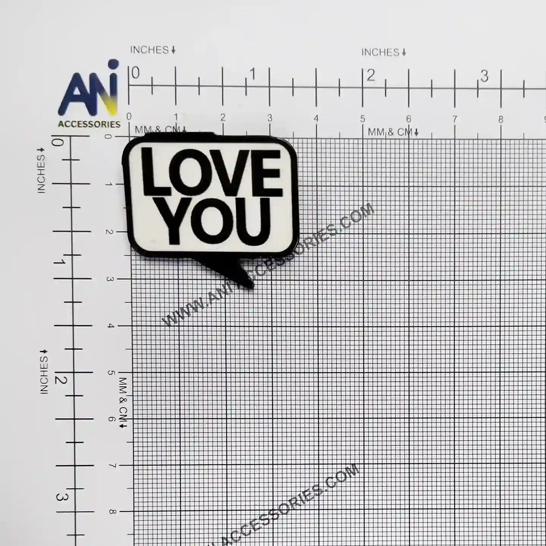 Love You Acrylic Brooch