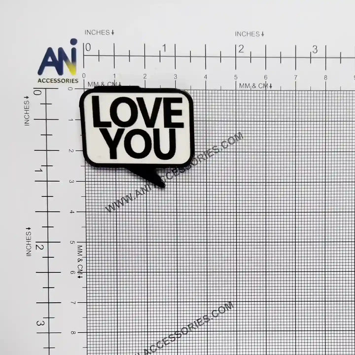 Love You Acrylic Brooch