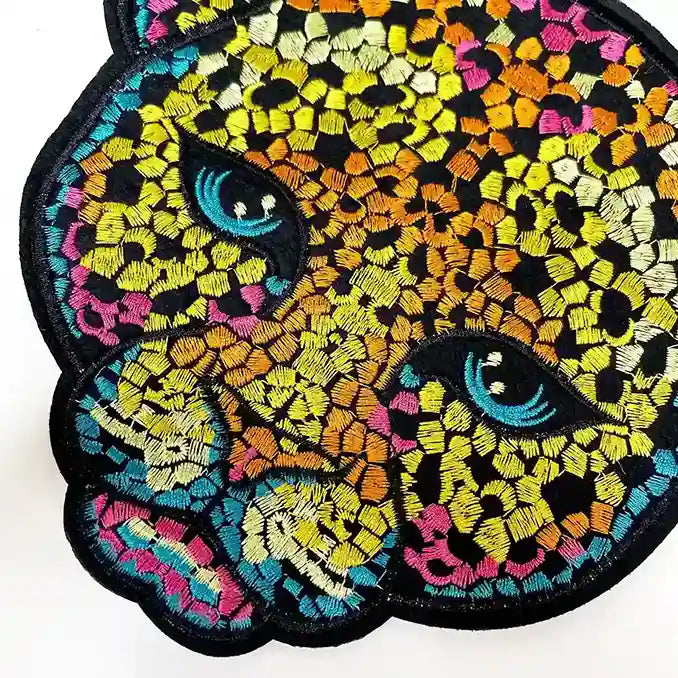 Stained Glass Leopard Patch