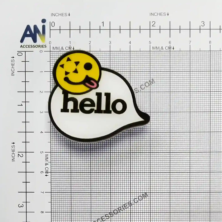 Wacky Hello Emoji Brooch Pin