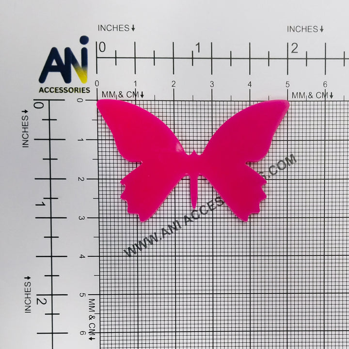 Pink Silhouette Butterfly Brooch