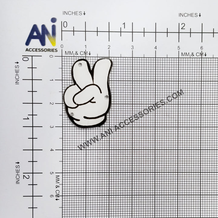 Peace Gesture Acrylic Pin Brooch