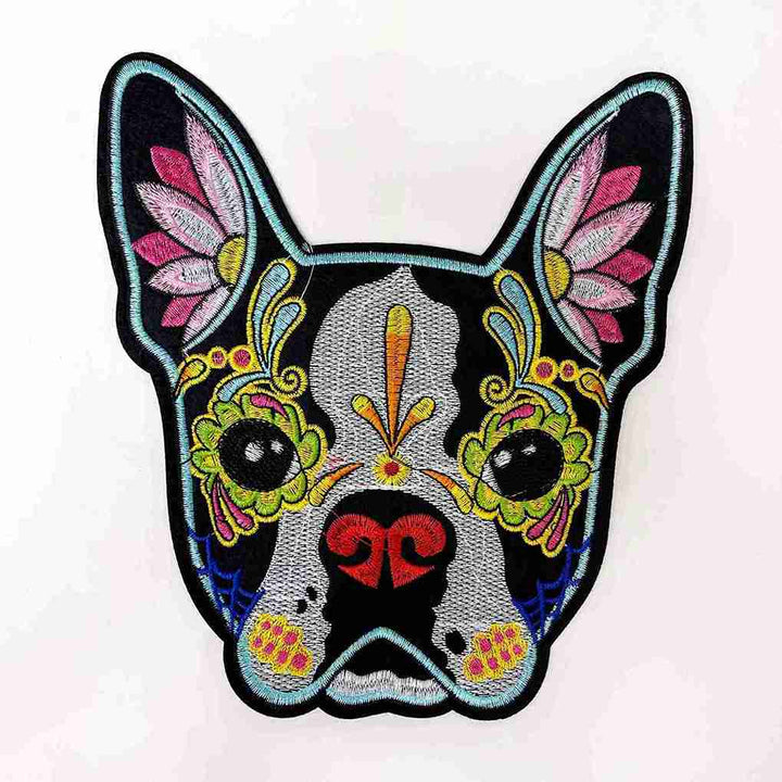 Sugar Skull Dog Embroidery