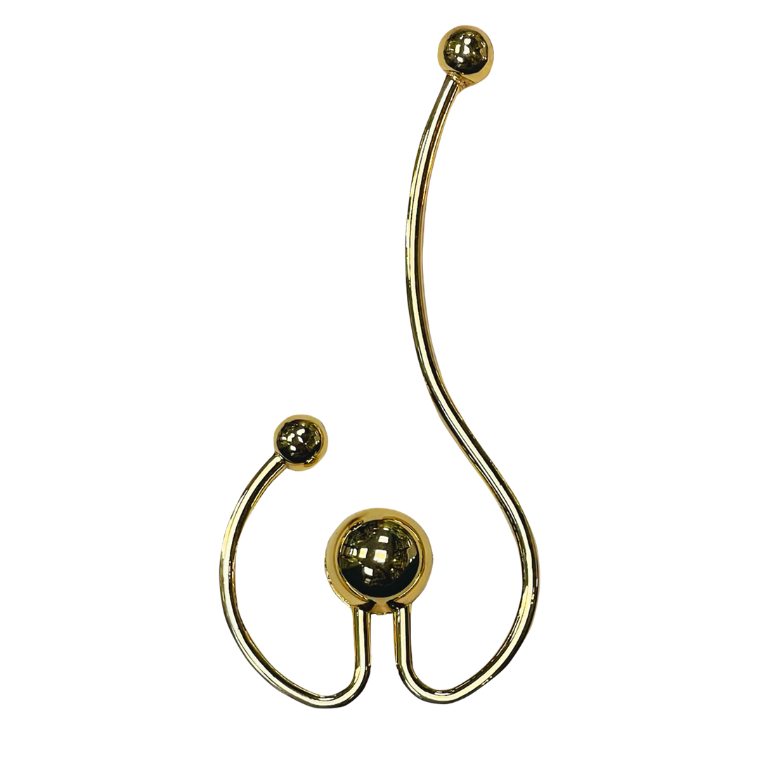 Golden Metal Buckle With Three Decorative Balls