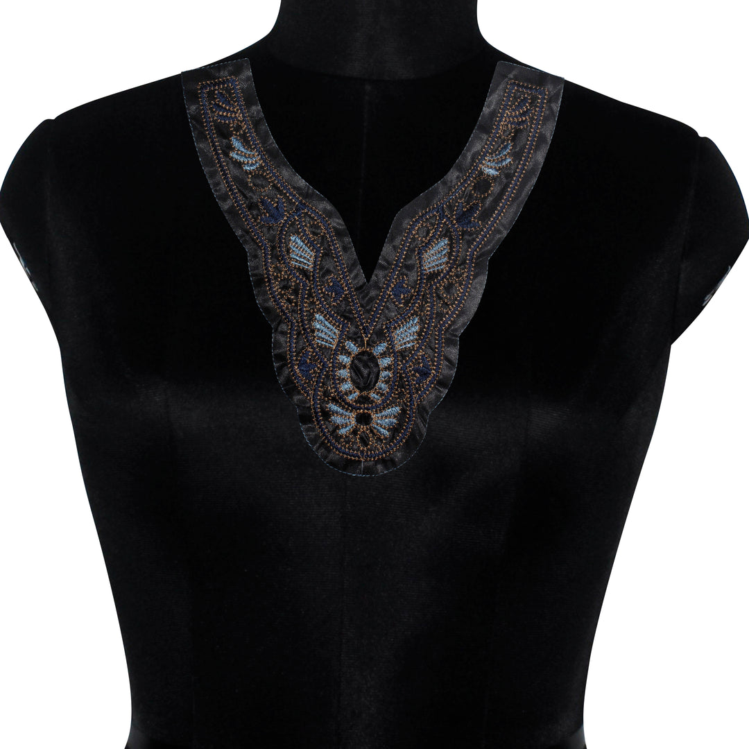 Luxe Patterned Style Yoke Neckline