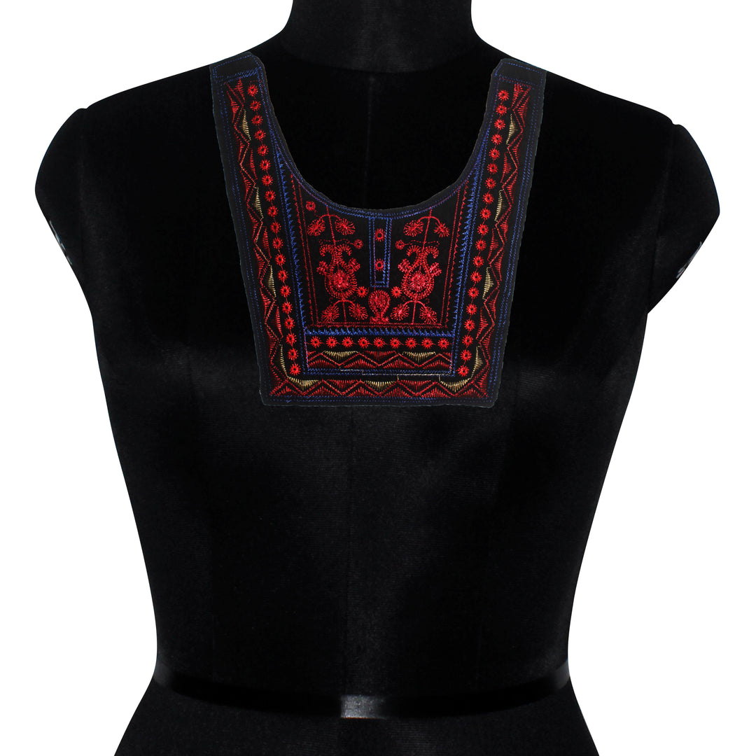 Embroidered Applique Neckline