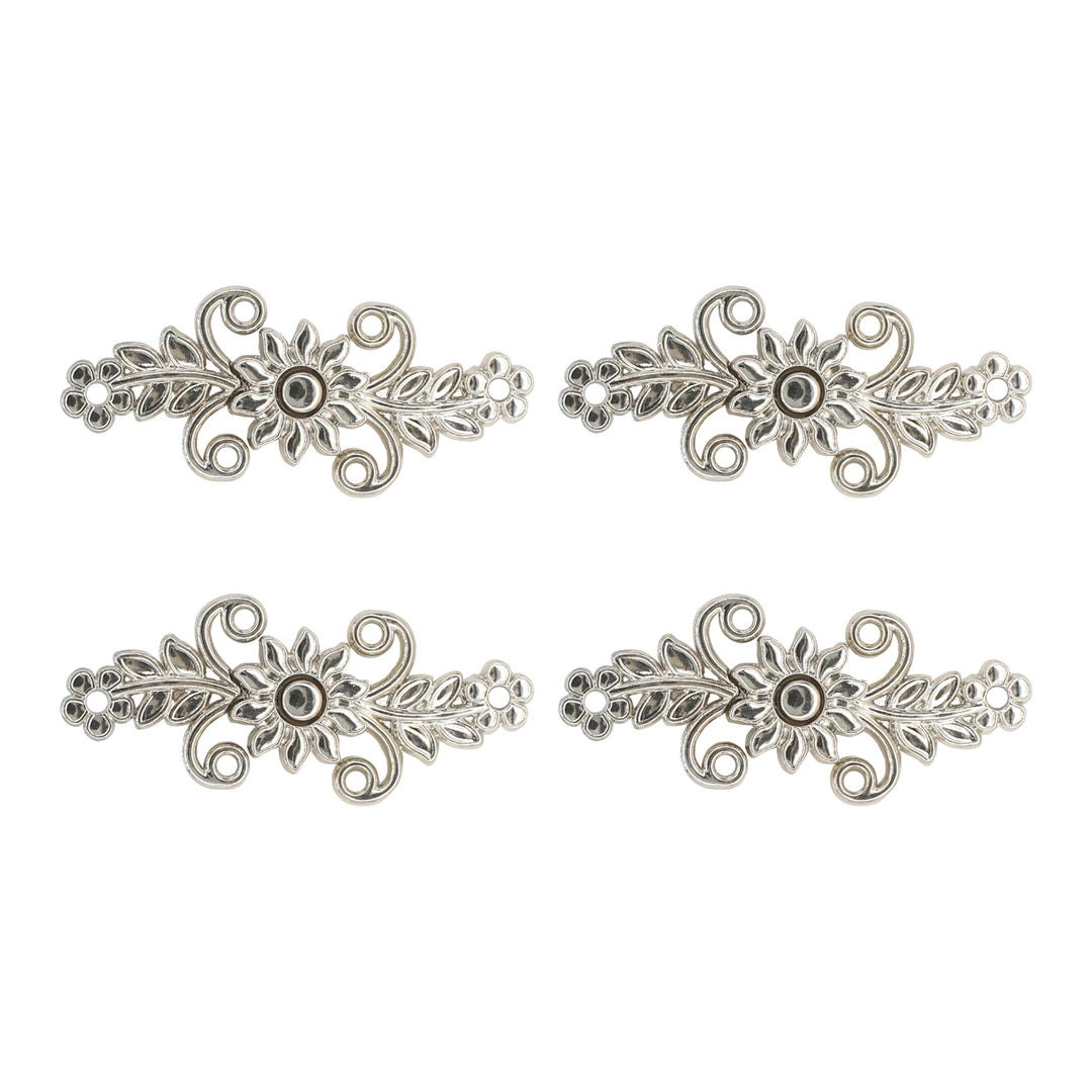 Sunflower Design Frog Closure Metal Buttons