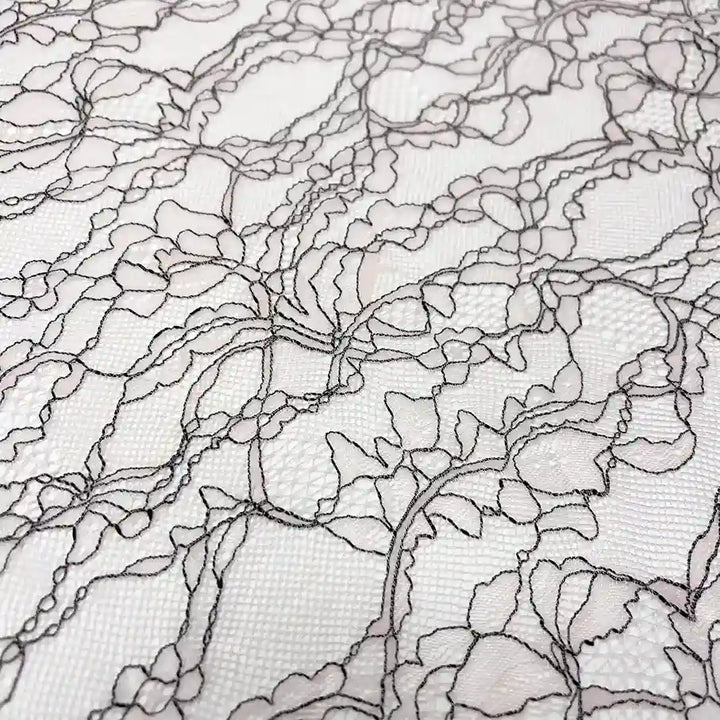 Pink French Leavers Lace Style fabric | 60 inches