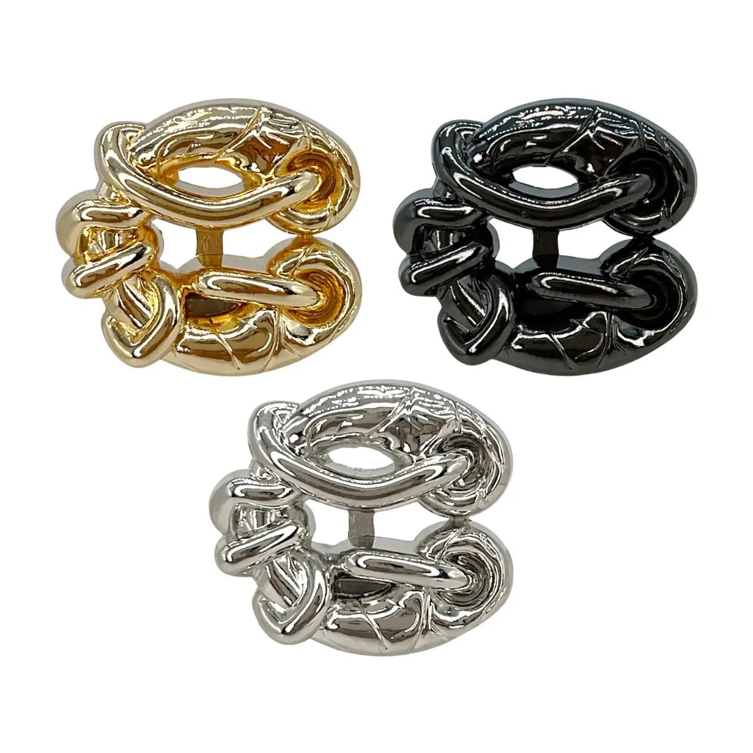 Chunky Chain Link Metal Button | 18mm(28L), 21mm(33L) & 25mm(40L)