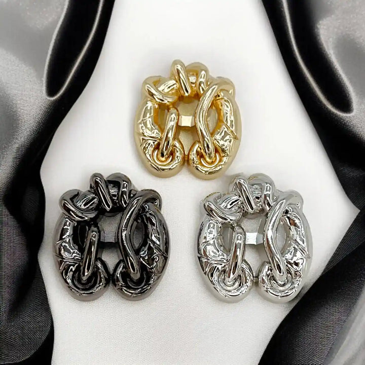 Chunky Chain Link Metal Button | 18mm(28L), 21mm(33L) & 25mm(40L)