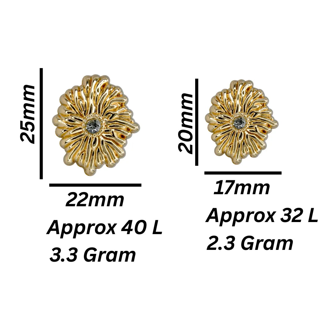 Coral Reef Studs Buttons | 25mm & 20mm