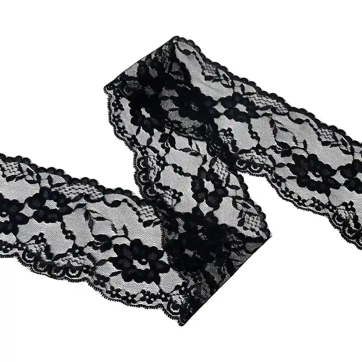 Black Floral Pattern Lace | 5 Meters | SKU-B57