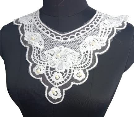 Tropical Floral Leaf Lace Neckline