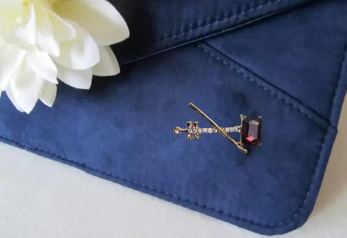 Ruby Stone Brooch Ruby Stone Style Diamond Brooch – Ani Accessories