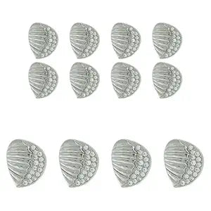 Intricate Seashell Design Metal Buttons(8 Small + 4 Big)