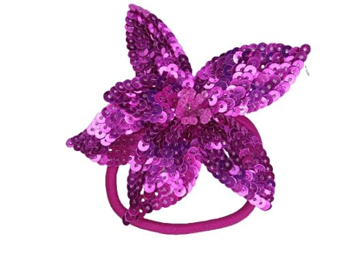 3 dimensional Pink Sequins & Beaded (2 in 1 Used Brooch And Hairband)