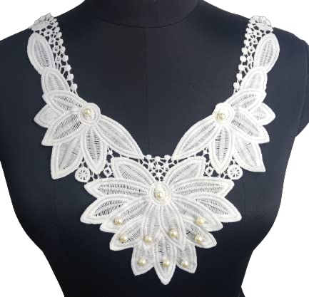 Elongated Lace Floral Neckline