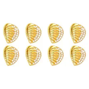 Intricate Seashell Design Metal Buttons(Pack of 8 Buttons)