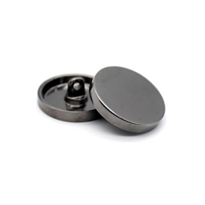 Silver Flat Metal Buttons(Pack of 8 Buttons)