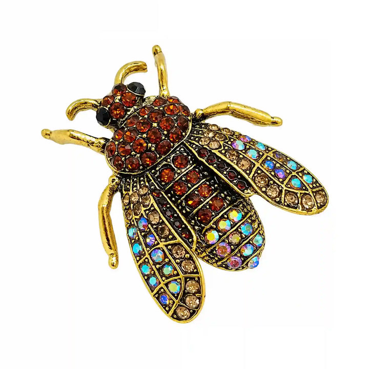 Honeybee Crystal Brooch for Party Wear