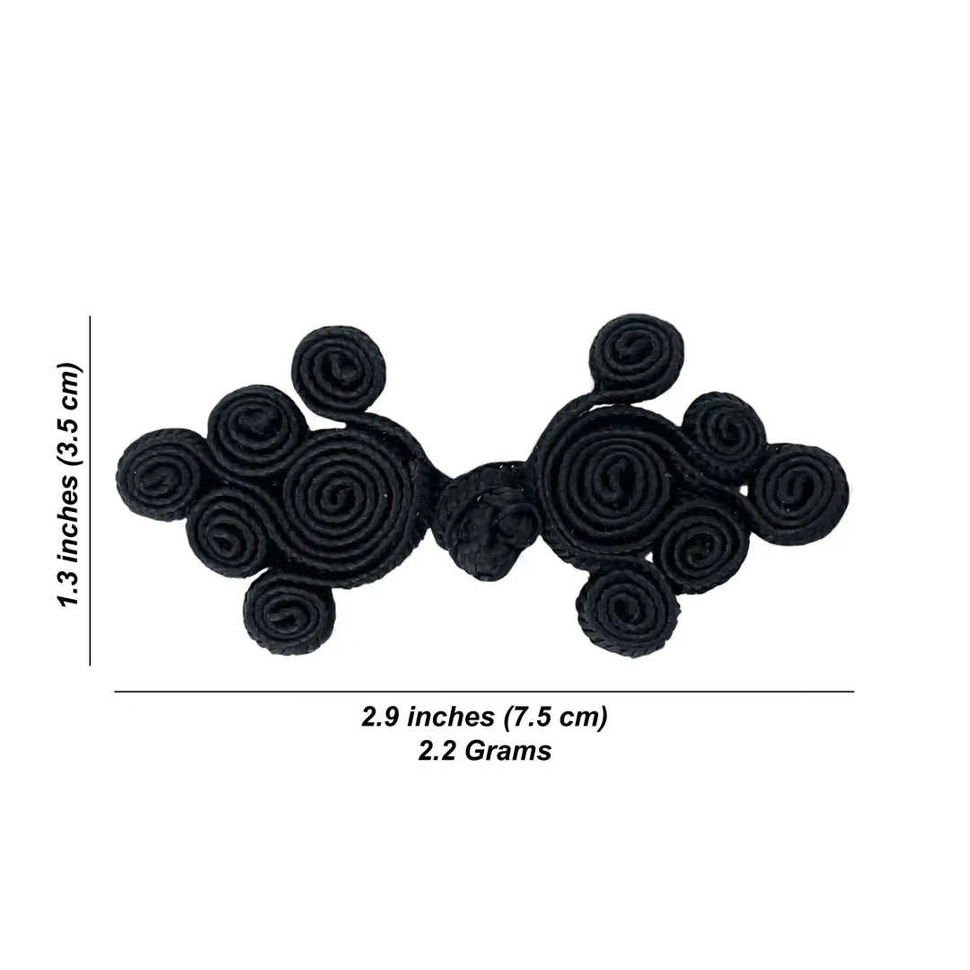 Floral Design Frog Closure Buttons