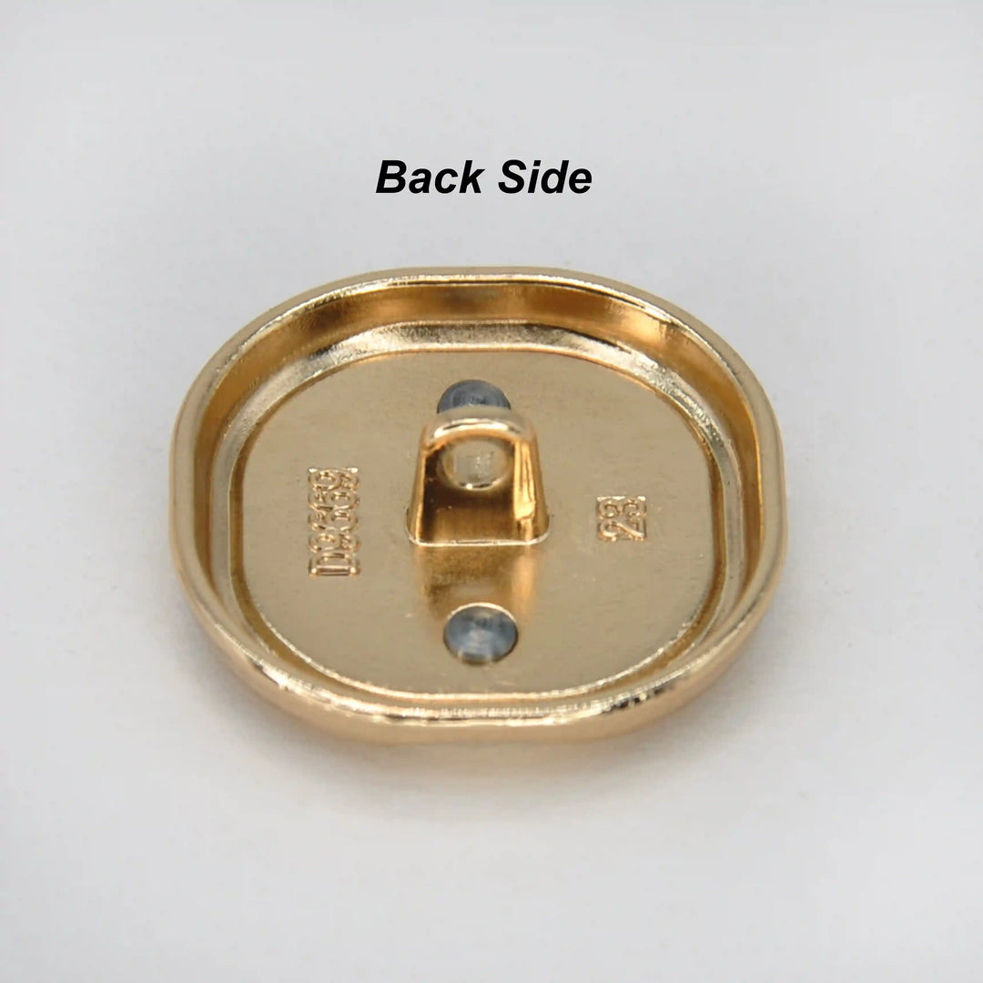 Metallic Herringbone Inlay Metal Buttons | 18mm (28L), 20mm (32L) & 23mm (36L)