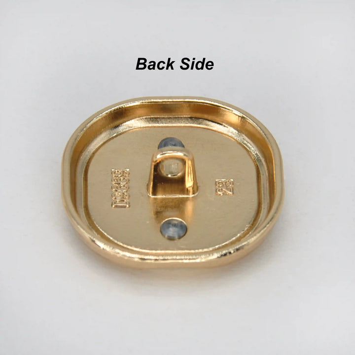 Metallic Herringbone Inlay Metal Buttons | 18mm (28L), 20mm (32L) & 23mm (36L)