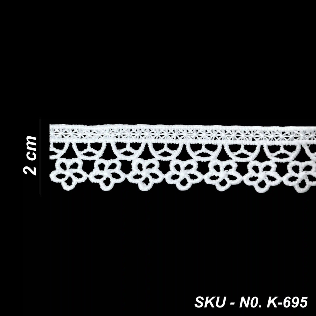 Delicate White Floral Edging | K-695