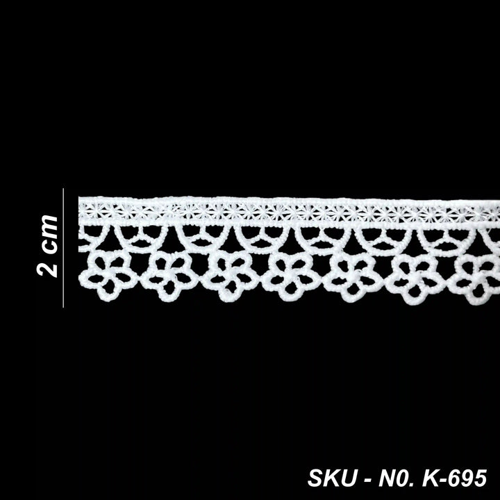 Delicate White Floral Edging | K-695