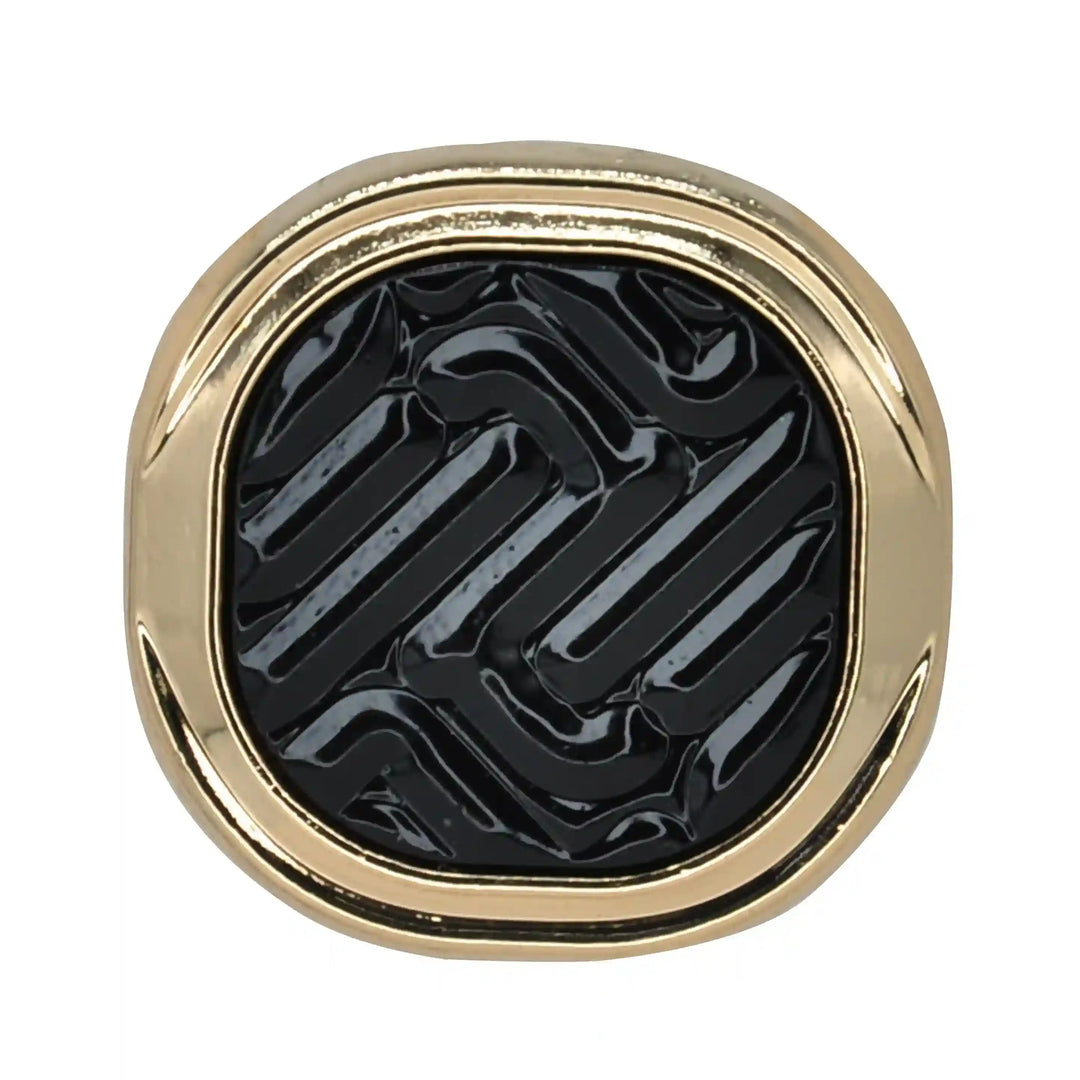 Metallic Herringbone Inlay Metal Buttons | 18mm (28L), 20mm (32L) & 23mm (36L)