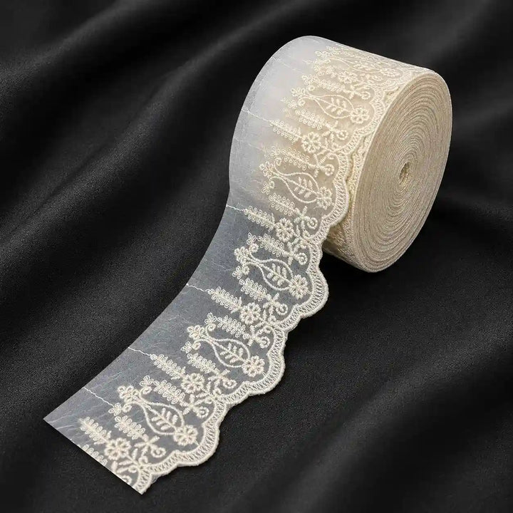 Floral Scallop Net Organza Lace | 2 Meters | CE-12