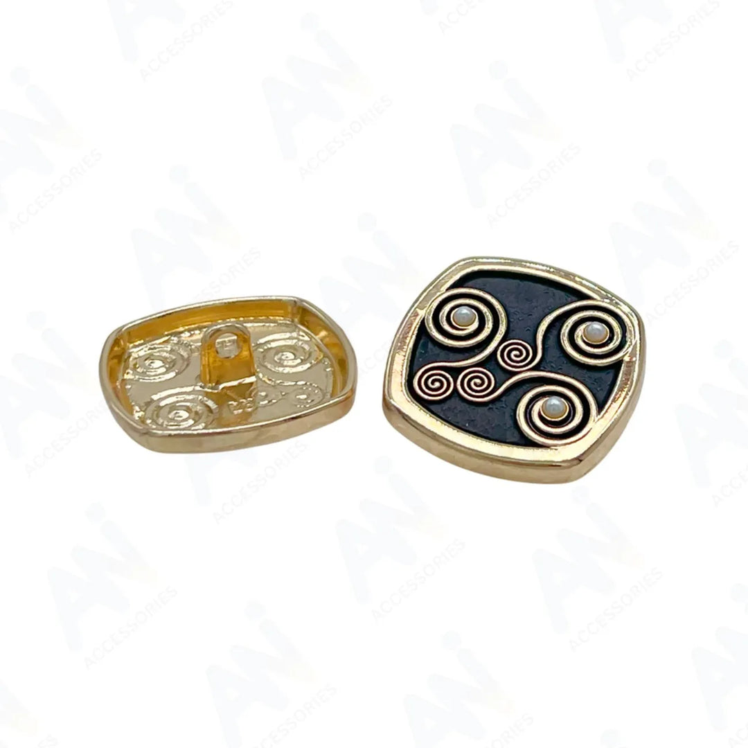 Decorative Pearl Apparel Metal Buttons | 	18mm(28L) & 23mm(36L)